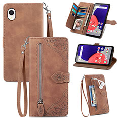 Handytasche Stand Schutzhülle Flip Leder Hülle S06D für Samsung Galaxy A22 5G SC-56B Braun