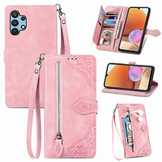 Handytasche Stand Schutzhülle Flip Leder Hülle S06D für Samsung Galaxy A32 4G Rosa