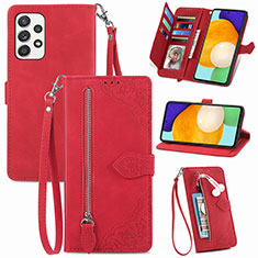 Handytasche Stand Schutzhülle Flip Leder Hülle S06D für Samsung Galaxy A72 4G Rot