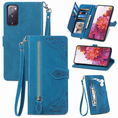 Handytasche Stand Schutzhülle Flip Leder Hülle S06D für Samsung Galaxy S20 FE (2022) 5G Blau