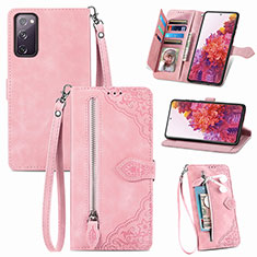 Handytasche Stand Schutzhülle Flip Leder Hülle S06D für Samsung Galaxy S20 FE (2022) 5G Rosa