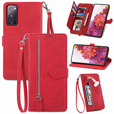 Handytasche Stand Schutzhülle Flip Leder Hülle S06D für Samsung Galaxy S20 FE (2022) 5G Rot