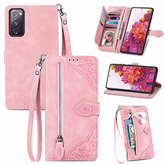 Handytasche Stand Schutzhülle Flip Leder Hülle S06D für Samsung Galaxy S20 FE 5G Rosa