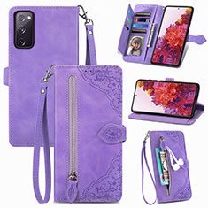 Handytasche Stand Schutzhülle Flip Leder Hülle S06D für Samsung Galaxy S20 FE 5G Violett