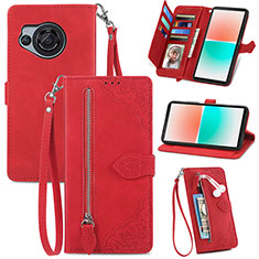 Handytasche Stand Schutzhülle Flip Leder Hülle S06D für Sharp Aquos R8 Rot