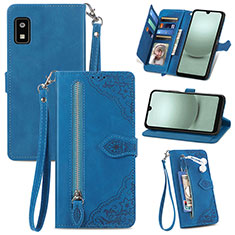 Handytasche Stand Schutzhülle Flip Leder Hülle S06D für Sharp Aquos wish3 Blau