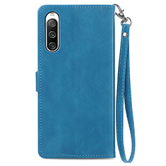 Handytasche Stand Schutzhülle Flip Leder Hülle S06D für Sony Xperia 10 IV Blau