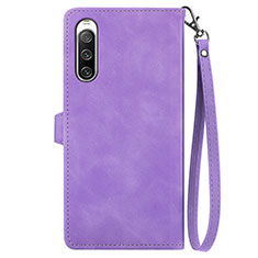 Handytasche Stand Schutzhülle Flip Leder Hülle S06D für Sony Xperia 10 IV SOG07 Violett