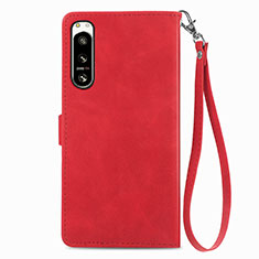 Handytasche Stand Schutzhülle Flip Leder Hülle S06D für Sony Xperia 5 IV Rot
