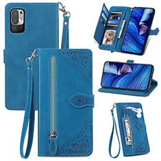 Handytasche Stand Schutzhülle Flip Leder Hülle S06D für Xiaomi POCO M3 Pro 5G Blau