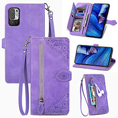 Handytasche Stand Schutzhülle Flip Leder Hülle S06D für Xiaomi POCO M3 Pro 5G Violett