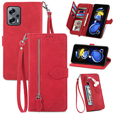 Handytasche Stand Schutzhülle Flip Leder Hülle S06D für Xiaomi Poco X4 GT 5G Rot