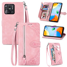 Handytasche Stand Schutzhülle Flip Leder Hülle S06D für Xiaomi Redmi 10 India Rosa