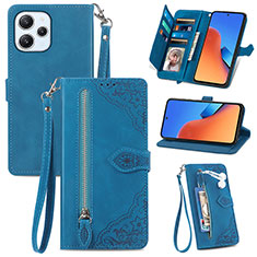 Handytasche Stand Schutzhülle Flip Leder Hülle S06D für Xiaomi Redmi 12 4G Blau