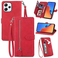 Handytasche Stand Schutzhülle Flip Leder Hülle S06D für Xiaomi Redmi 12 4G Rot