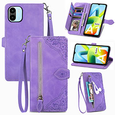 Handytasche Stand Schutzhülle Flip Leder Hülle S06D für Xiaomi Redmi A2 Plus Violett