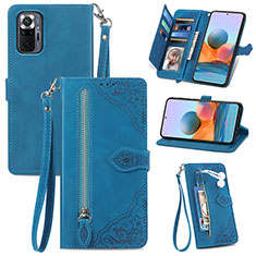 Handytasche Stand Schutzhülle Flip Leder Hülle S06D für Xiaomi Redmi Note 10 Pro Max Blau