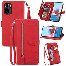 Handytasche Stand Schutzhülle Flip Leder Hülle S06D für Xiaomi Redmi Note 10S 4G Rot