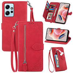 Handytasche Stand Schutzhülle Flip Leder Hülle S06D für Xiaomi Redmi Note 12 4G Rot