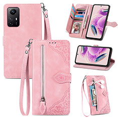 Handytasche Stand Schutzhülle Flip Leder Hülle S06D für Xiaomi Redmi Note 12S Rosa