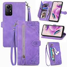 Handytasche Stand Schutzhülle Flip Leder Hülle S06D für Xiaomi Redmi Note 12S Violett