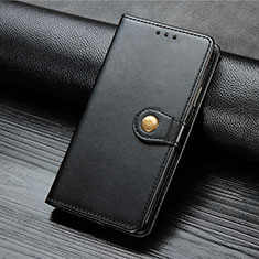 Handytasche Stand Schutzhülle Flip Leder Hülle S07D für Xiaomi Redmi 9 Prime India Schwarz