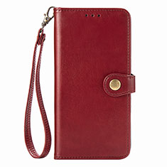 Handytasche Stand Schutzhülle Flip Leder Hülle S07D für Xiaomi Redmi Note 9 Rot