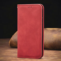 Handytasche Stand Schutzhülle Flip Leder Hülle S08D für Xiaomi Redmi 9T 4G Rot