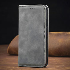 Handytasche Stand Schutzhülle Flip Leder Hülle S08D für Xiaomi Redmi Note 10T 5G Grau