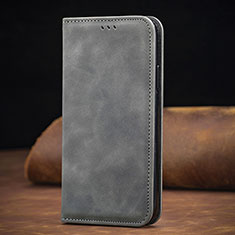 Handytasche Stand Schutzhülle Flip Leder Hülle S08D für Xiaomi Redmi Note 11 SE India 4G Grau