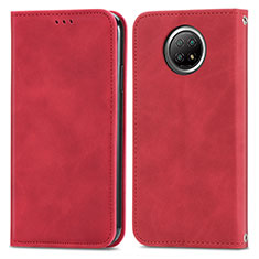 Handytasche Stand Schutzhülle Flip Leder Hülle S08D für Xiaomi Redmi Note 9 5G Rot