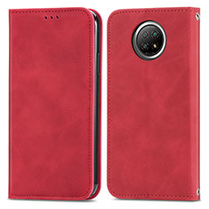 Handytasche Stand Schutzhülle Flip Leder Hülle S08D für Xiaomi Redmi Note 9T 5G Rot