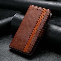 Handytasche Stand Schutzhülle Flip Leder Hülle S10D für Xiaomi Poco C55 Braun