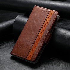 Handytasche Stand Schutzhülle Flip Leder Hülle S10D für Xiaomi Redmi 10 India Braun