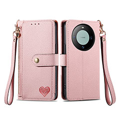 Handytasche Stand Schutzhülle Flip Leder Hülle S15D für Huawei Mate 60 Pro+ Plus Rosa