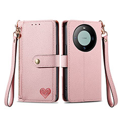 Handytasche Stand Schutzhülle Flip Leder Hülle S15D für Huawei Mate 60 Pro Rosa