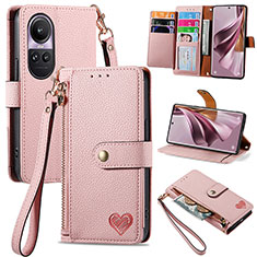 Handytasche Stand Schutzhülle Flip Leder Hülle S15D für Oppo Reno10 5G Rosa