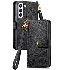 Handytasche Stand Schutzhülle Flip Leder Hülle S15D für Samsung Galaxy S23 5G Schwarz