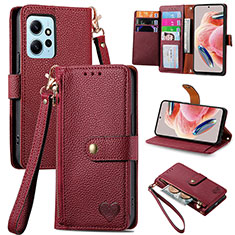 Handytasche Stand Schutzhülle Flip Leder Hülle S15D für Xiaomi Redmi Note 12 4G Rot