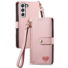 Handytasche Stand Schutzhülle Flip Leder Hülle S16D für Samsung Galaxy S22 5G Rosa