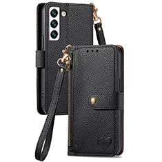 Handytasche Stand Schutzhülle Flip Leder Hülle S16D für Samsung Galaxy S23 5G Schwarz