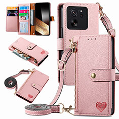 Handytasche Stand Schutzhülle Flip Leder Hülle S16D für Xiaomi Mi 13T Pro 5G Rosa