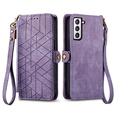 Handytasche Stand Schutzhülle Flip Leder Hülle S17D für Samsung Galaxy S21 FE 5G Violett