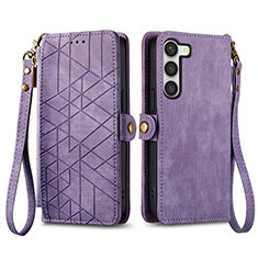 Handytasche Stand Schutzhülle Flip Leder Hülle S17D für Samsung Galaxy S23 Plus 5G Violett