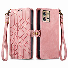 Handytasche Stand Schutzhülle Flip Leder Hülle S18D für Motorola Moto Edge 30 Fusion 5G Rosa