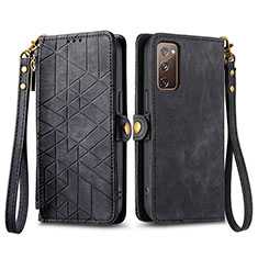 Handytasche Stand Schutzhülle Flip Leder Hülle S18D für Samsung Galaxy S20 FE 4G Schwarz