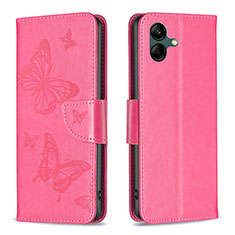Handytasche Stand Schutzhülle Flip Leder Hülle Schmetterling B01F für Samsung Galaxy A04E Pink