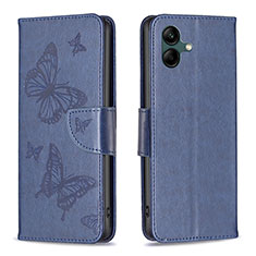 Handytasche Stand Schutzhülle Flip Leder Hülle Schmetterling B01F für Samsung Galaxy A05 Blau