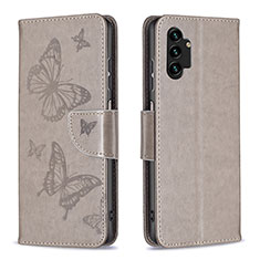 Handytasche Stand Schutzhülle Flip Leder Hülle Schmetterling B01F für Samsung Galaxy A13 4G Grün