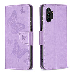 Handytasche Stand Schutzhülle Flip Leder Hülle Schmetterling B01F für Samsung Galaxy A13 4G Pink